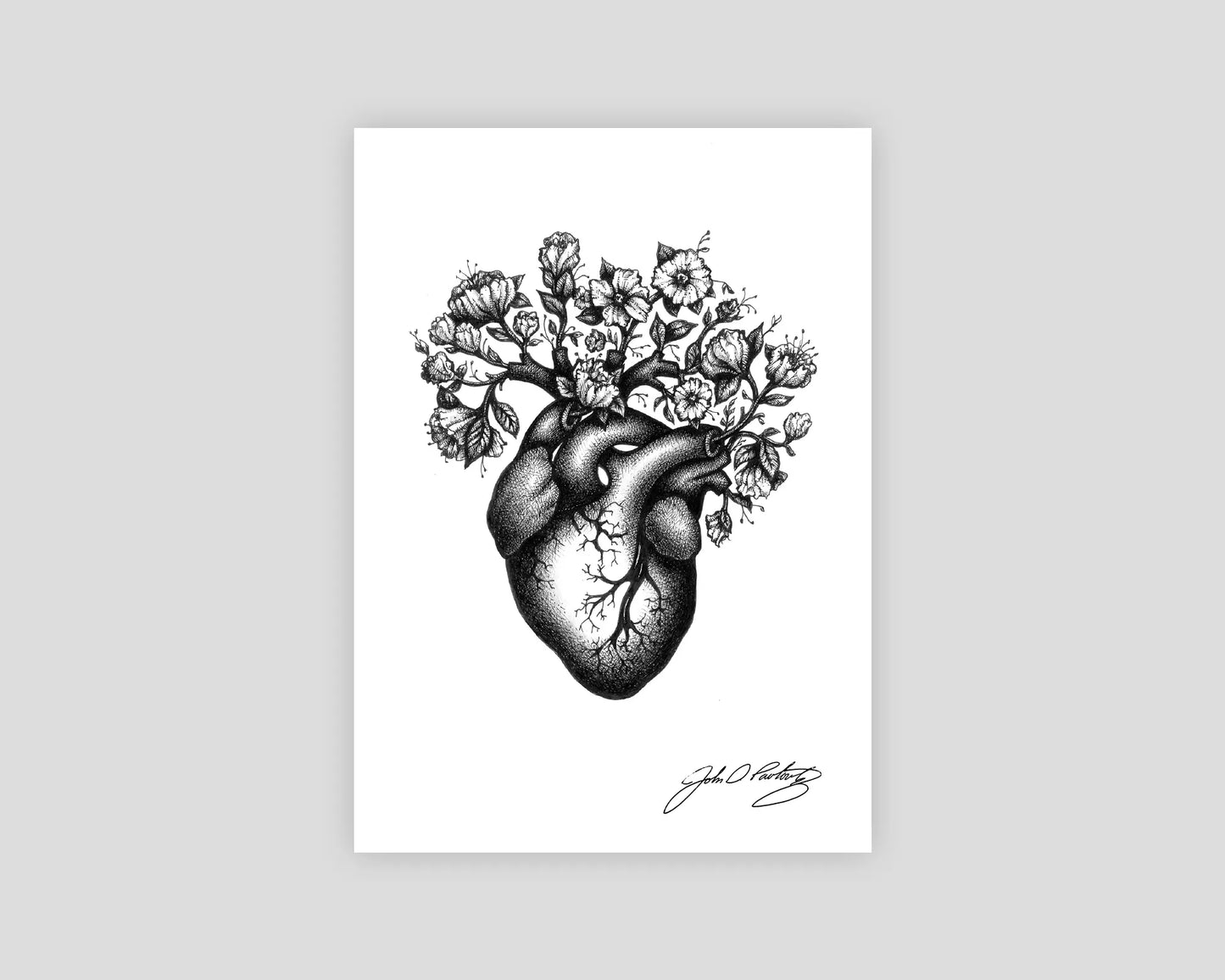 The Loved Heart Blooms - Art Print