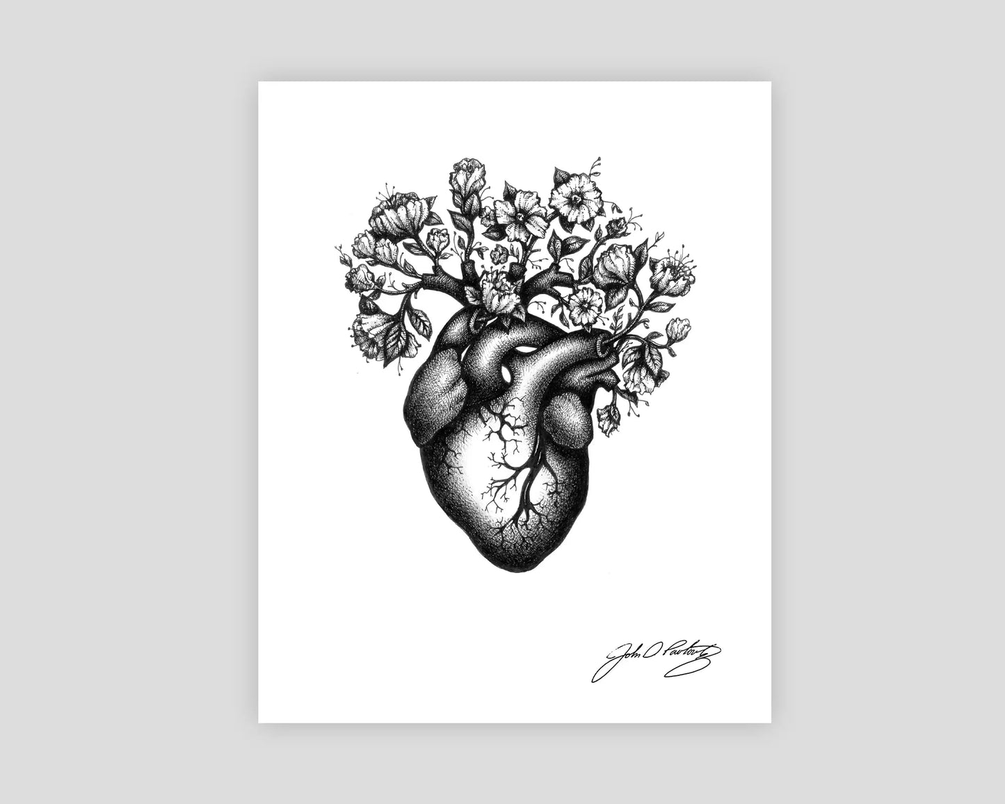 The Loved Heart Blooms - Art Print