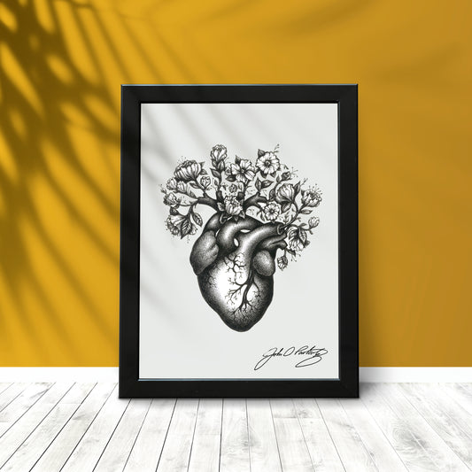 The Loved Heart Blooms - Art Print