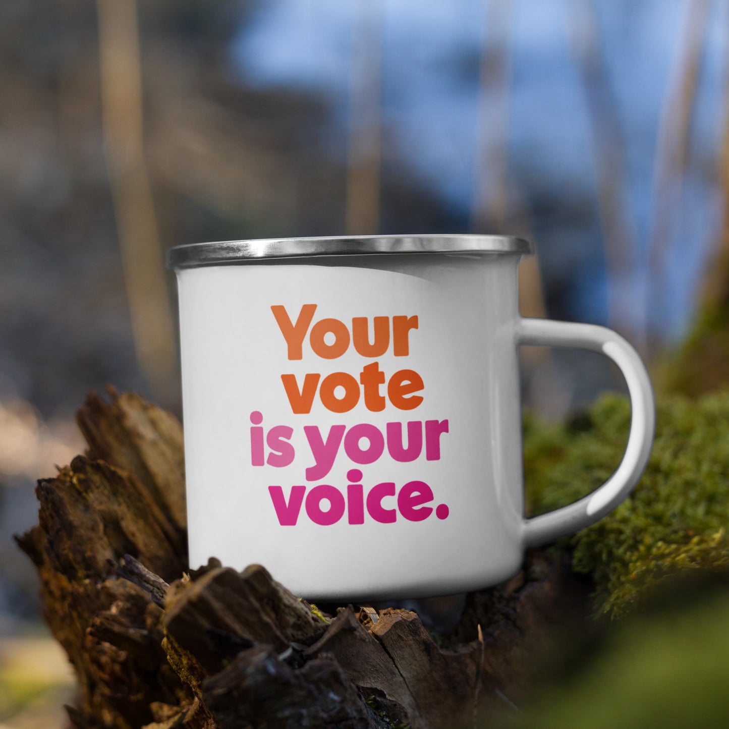 Your vote is your voice - Enamel Camp Mug