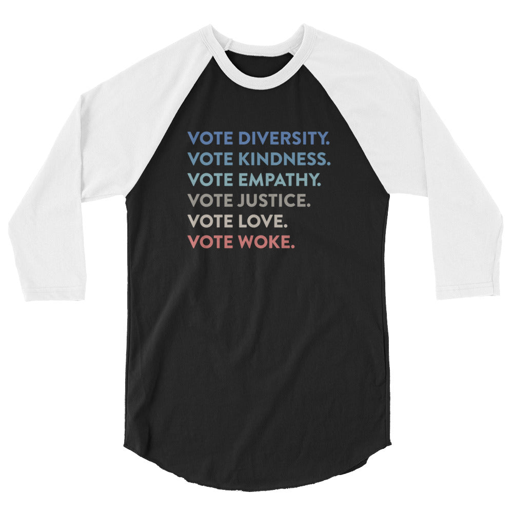 Voting Values - 3/4 Sleeve Shirt