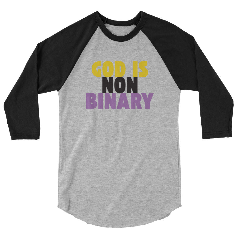 God is Nonbinary - 3/4 Sleeve Shirt