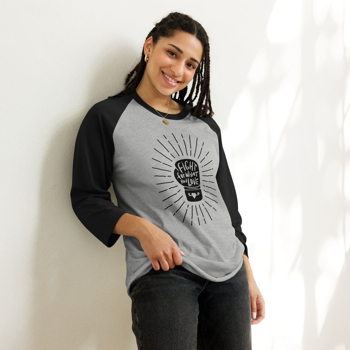 Fight For What You Love - 3/4 Sleeve Shirt