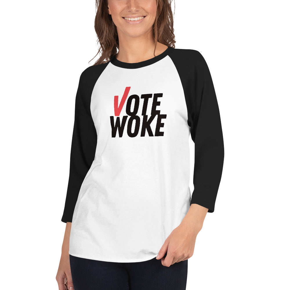 Vote Woke - 3/4 Sleeve Shirt