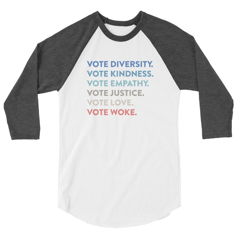 Voting Values - 3/4 Sleeve Shirt