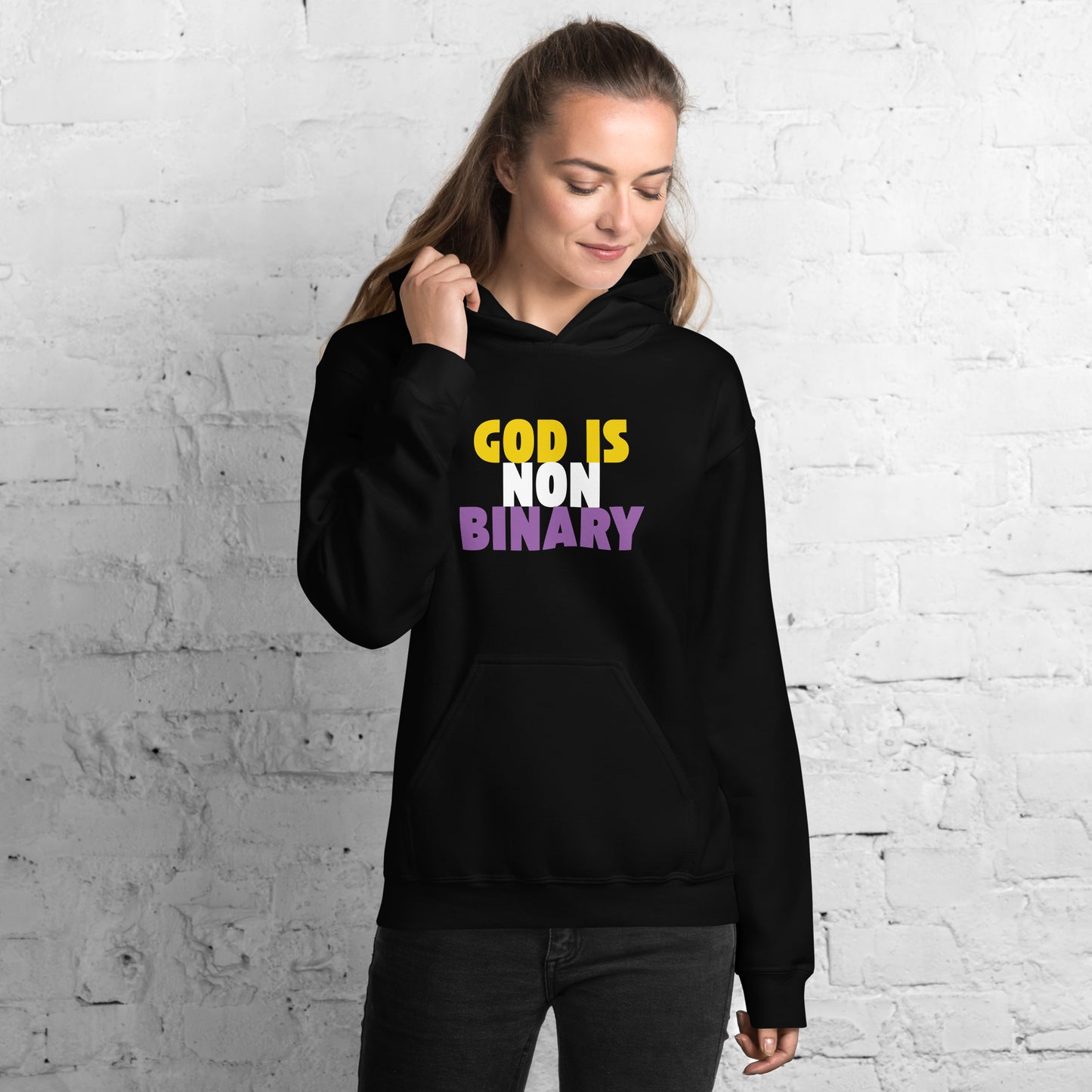 God is Nonbinary - Hooded Sweatshirt