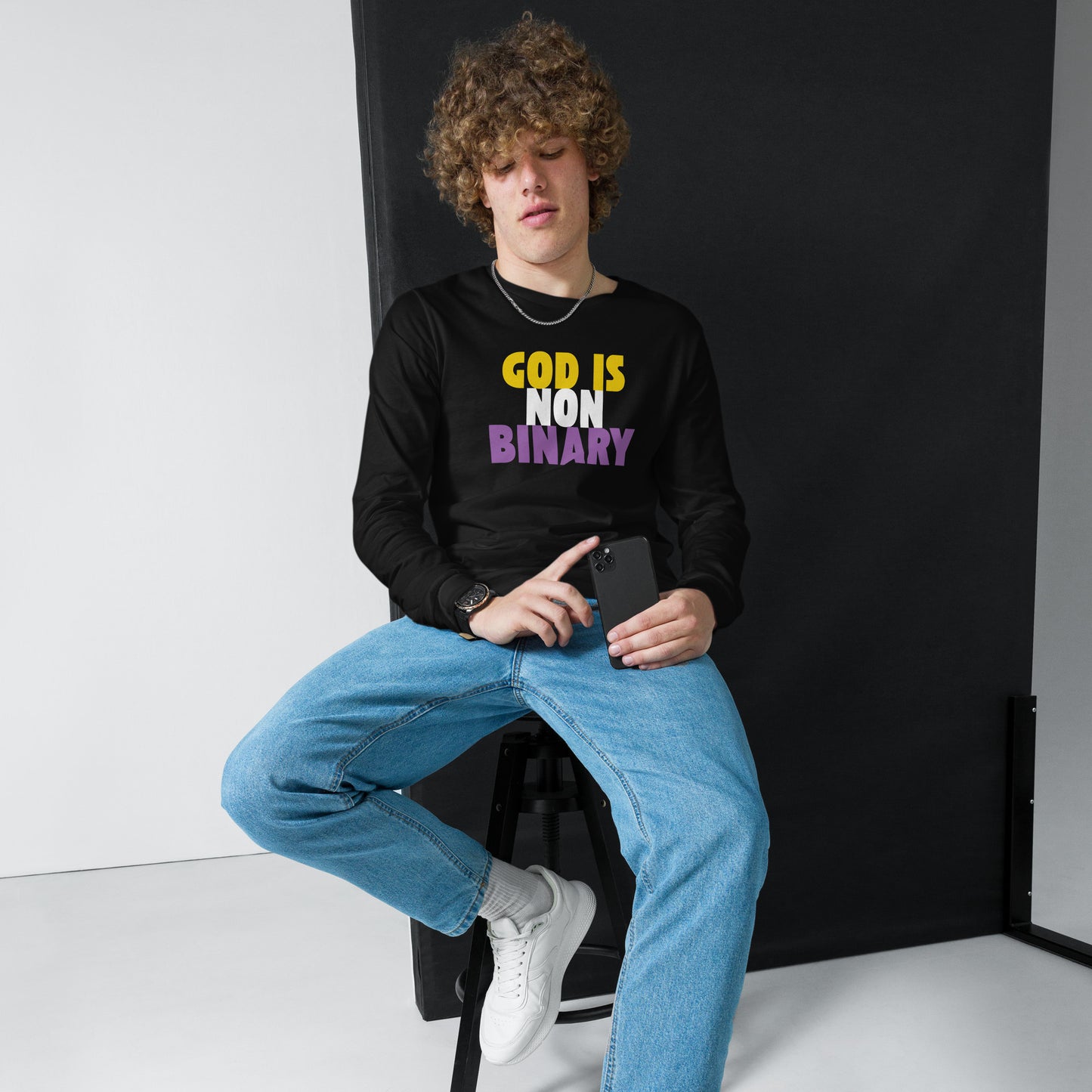 God is Nonbinary - Unisex Long Sleeve Shirt