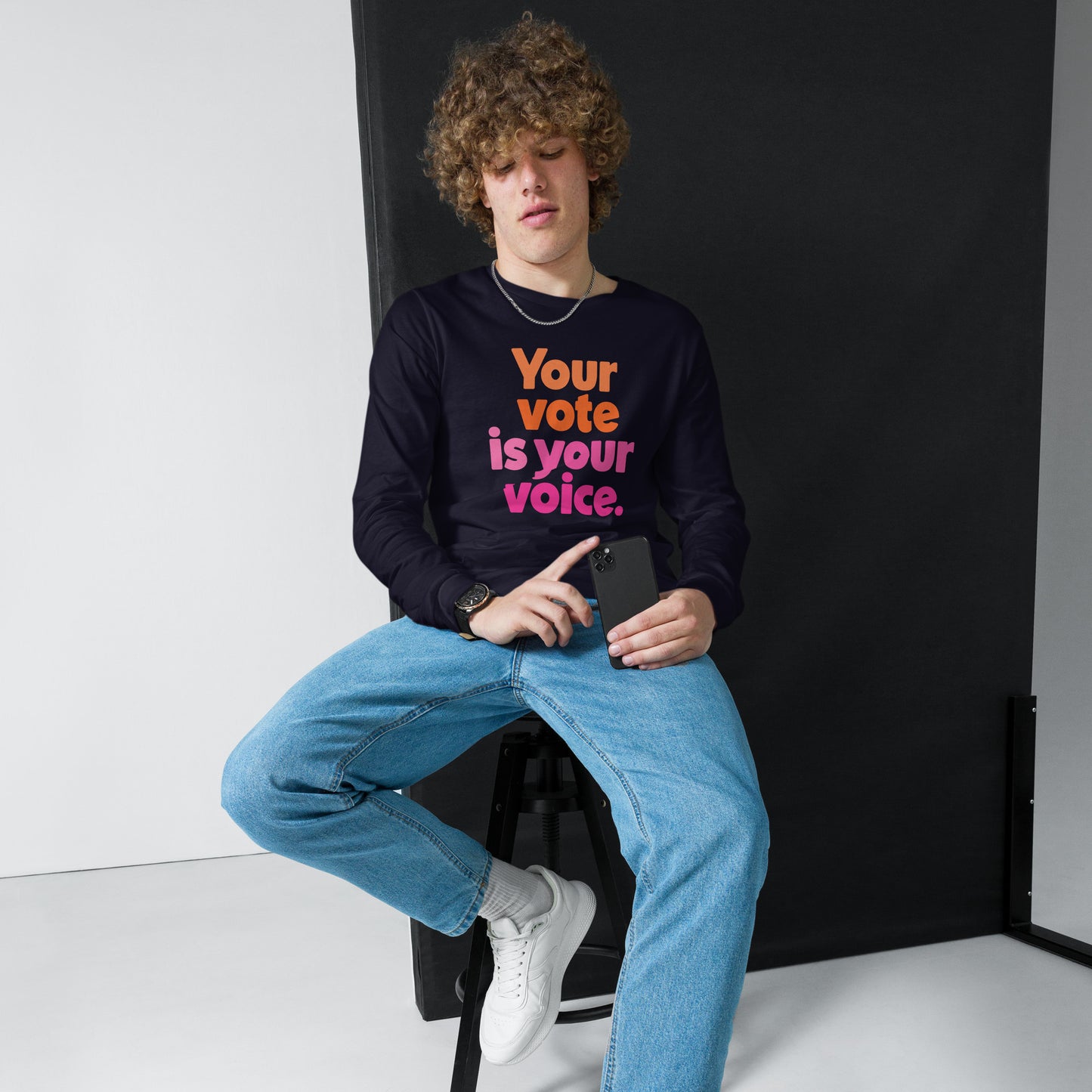 Your vote is your voice - Unisex Long Sleeve Shirt