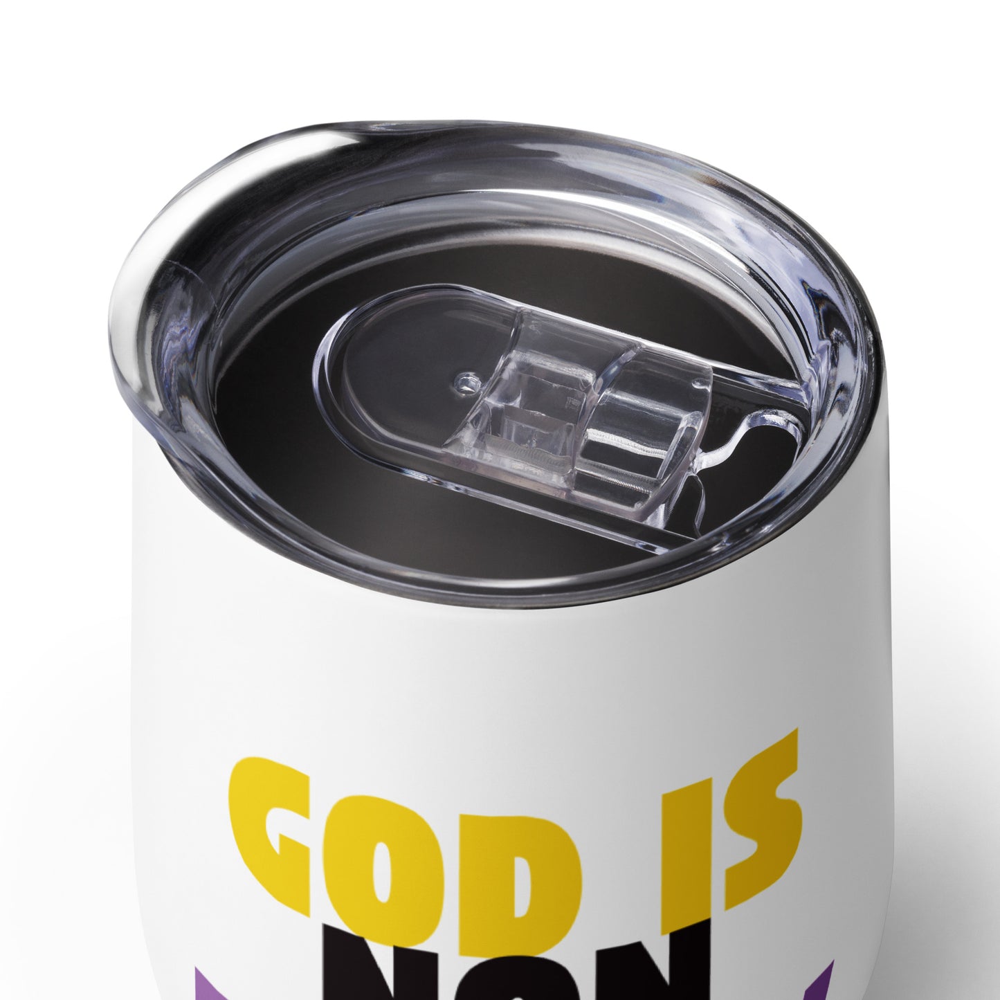 God is Nonbinary - Wine Tumbler