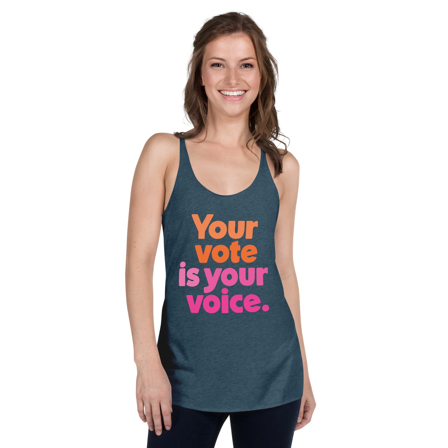 Your vote is your voice - Women's Racerback Tank