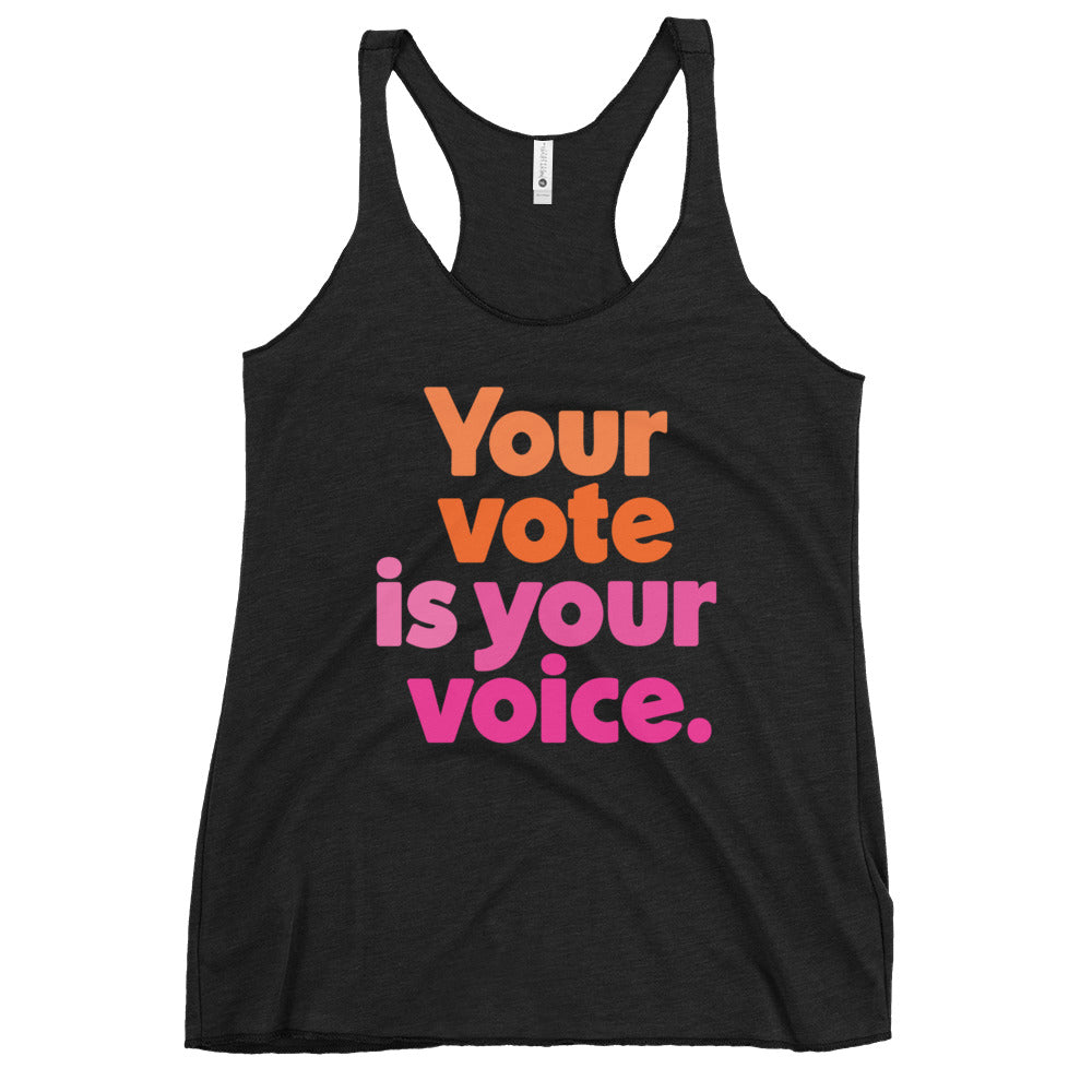 Your vote is your voice - Women's Racerback Tank