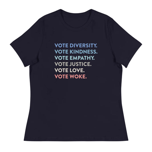 FINAL SALE - Size Medium - Voting Values - Women’s Tee - Navy