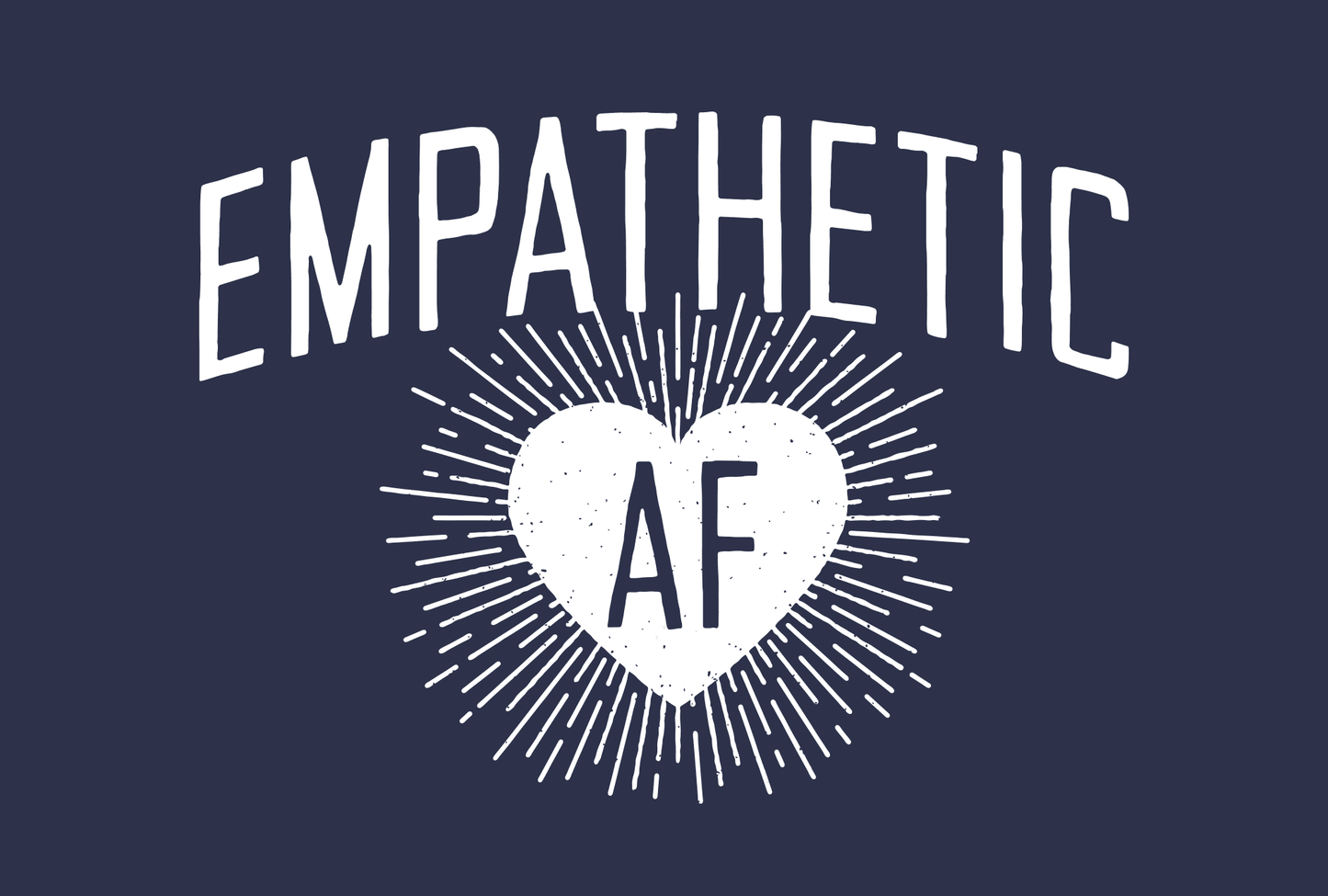 Empathetic AF - Light Logo - 3/4 Sleeve Shirt