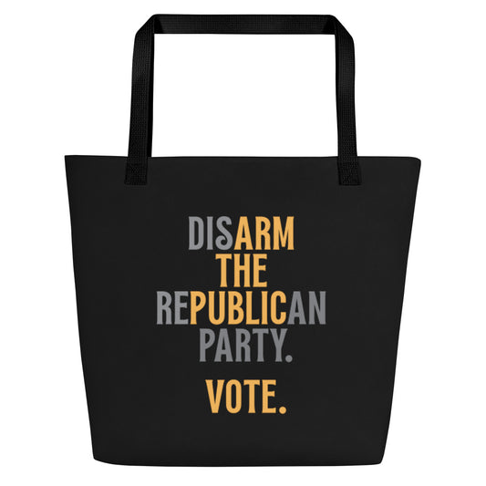 Arm the Public - Large Tote Bag