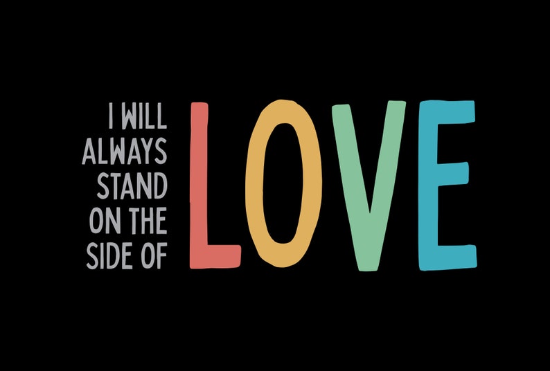 I Will Always Stand on the Side of Love - Women's Racerback Tank