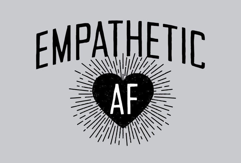Empathetic AF - Dark Logo - Hooded Sweatshirt