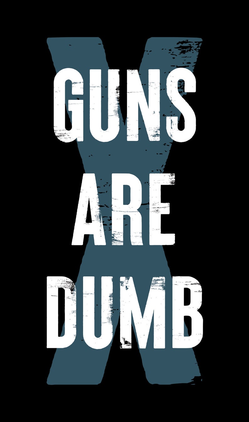 Guns Are Dumb - Light Logo - Hooded Sweatshirt