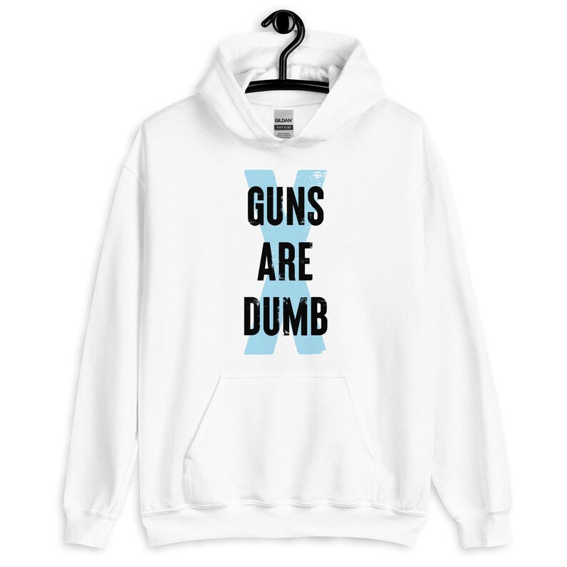 Guns Are Dumb - Dark Logo - Hooded Sweatshirt