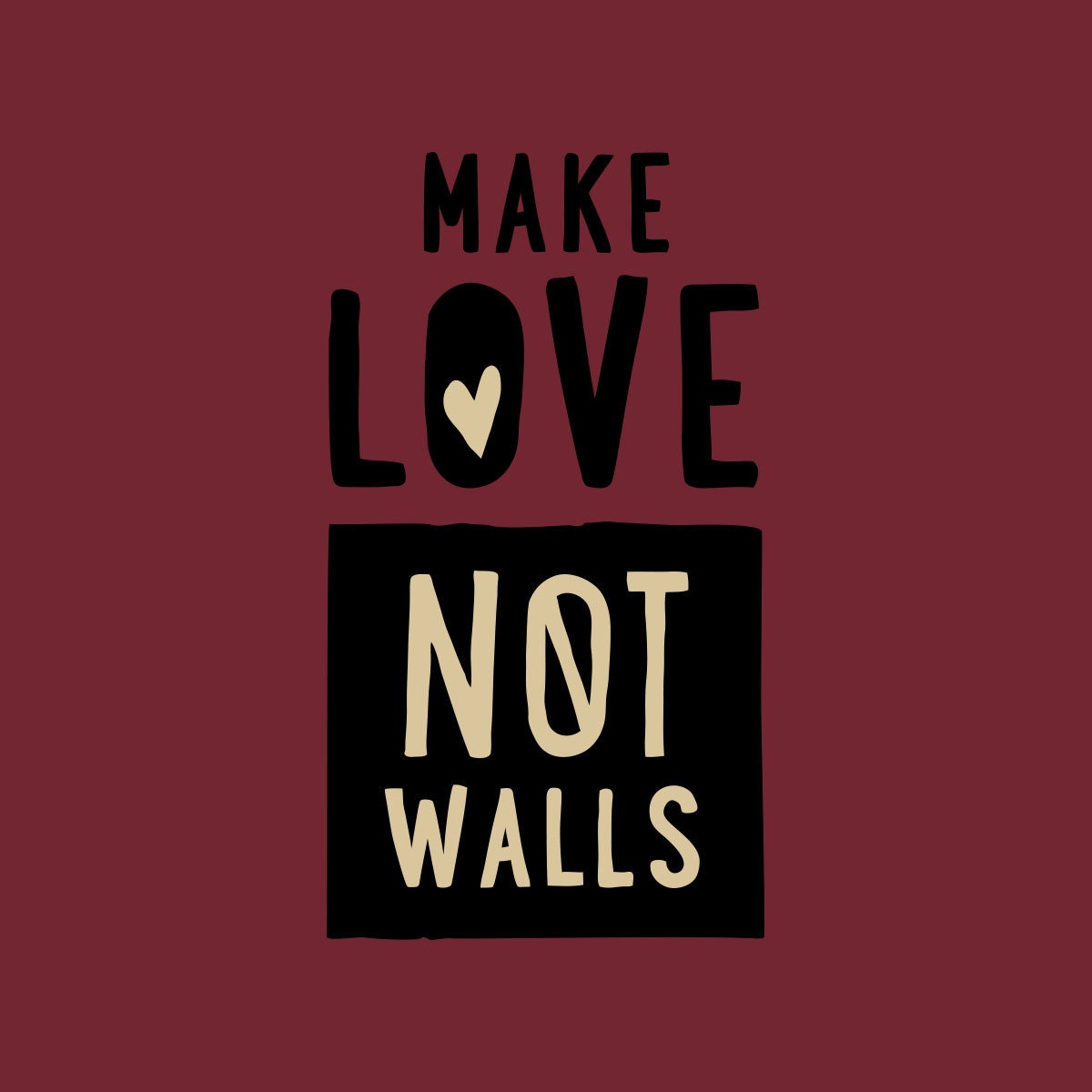 Make Love - Women's V-Neck Tee