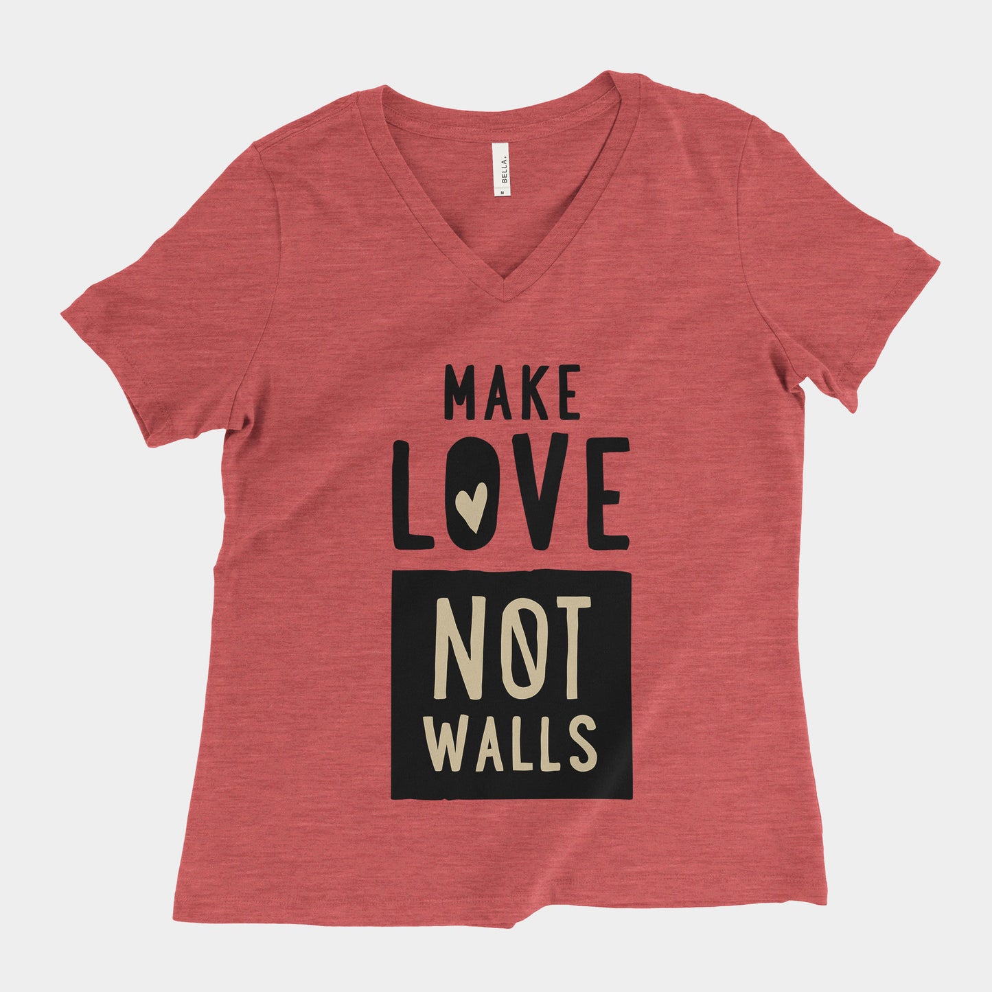 Make Love - Women's V-Neck Tee