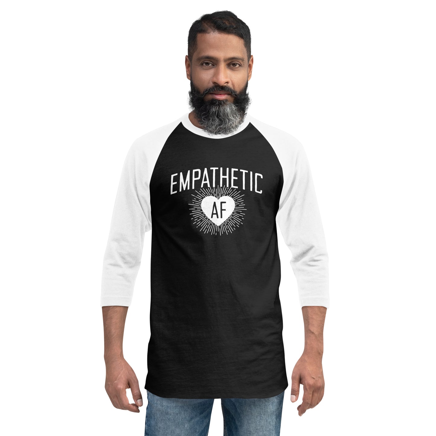 Empathetic AF - Light Logo - 3/4 Sleeve Shirt