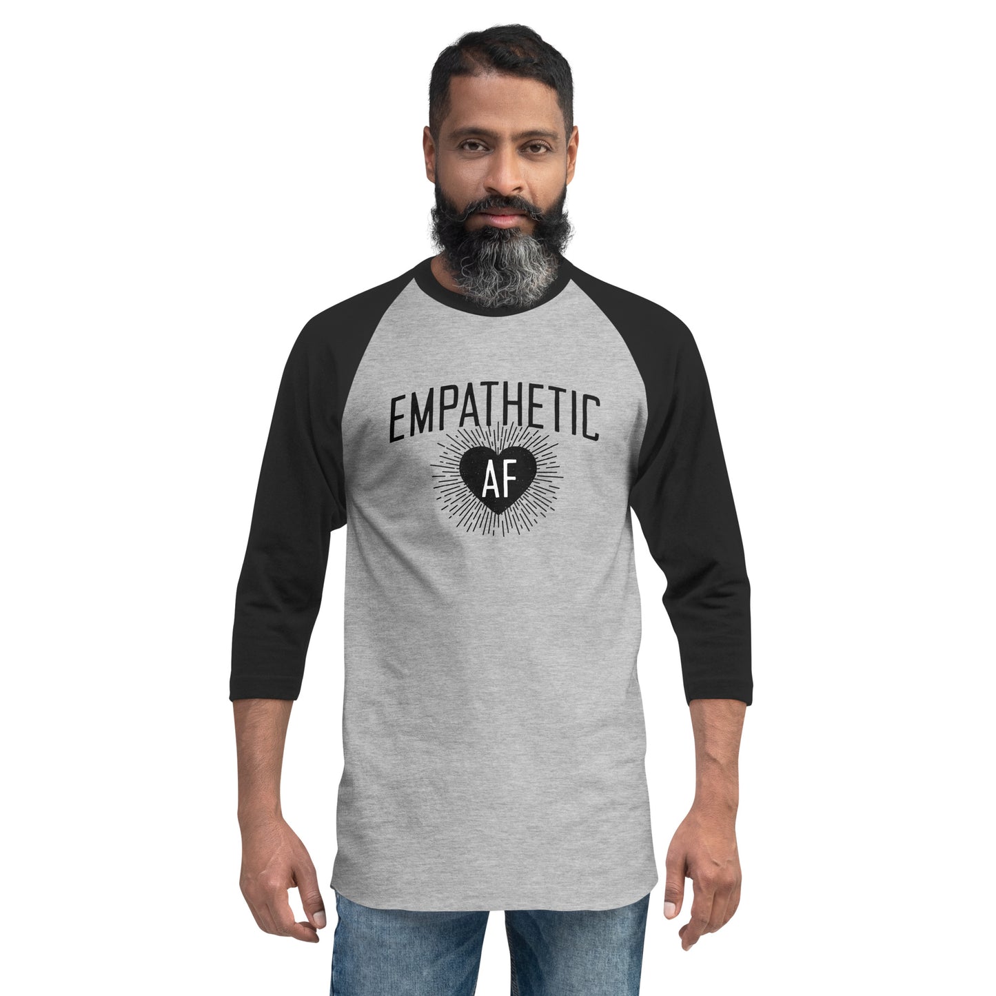 Empathetic AF - Dark Logo - 3/4 Sleeve Shirt