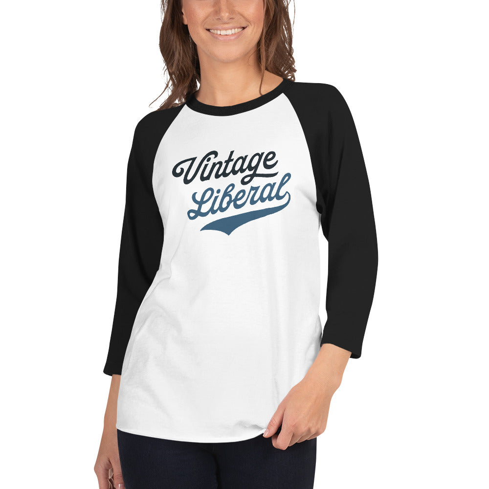 Vintage Liberal - Dark Logo - 3/4 Sleeve Shirt