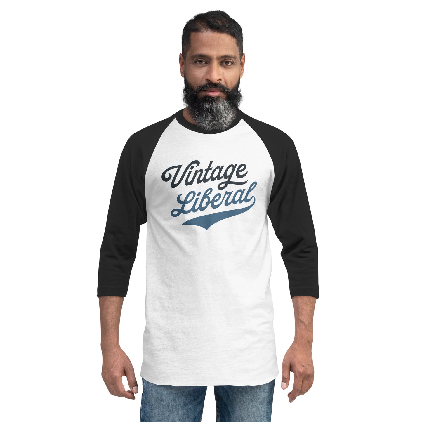 Vintage Liberal - Dark Logo - 3/4 Sleeve Shirt