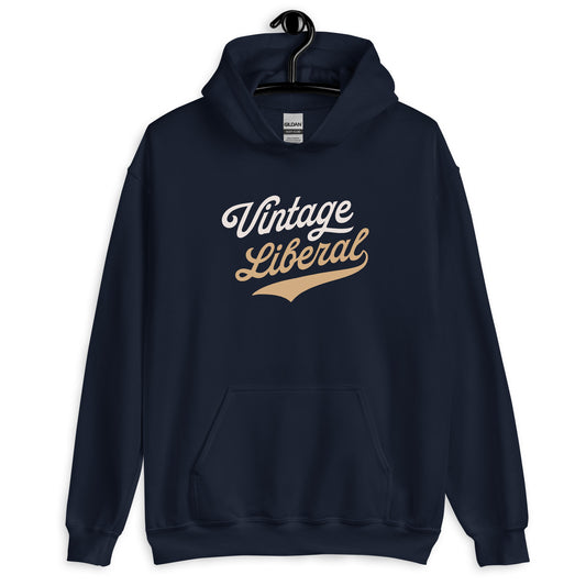 Vintage Liberal - Light Logo - Hooded Sweatshirt