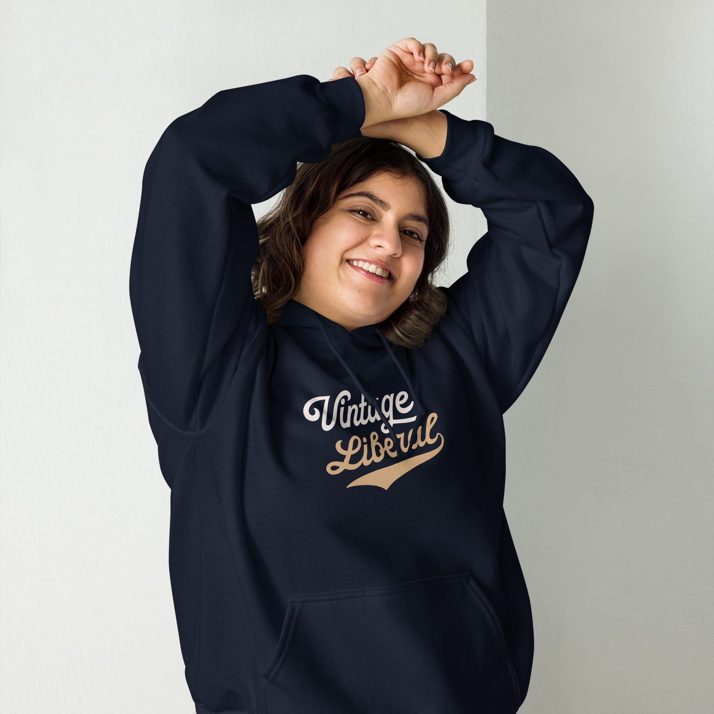 Vintage Liberal - Light Logo - Hooded Sweatshirt