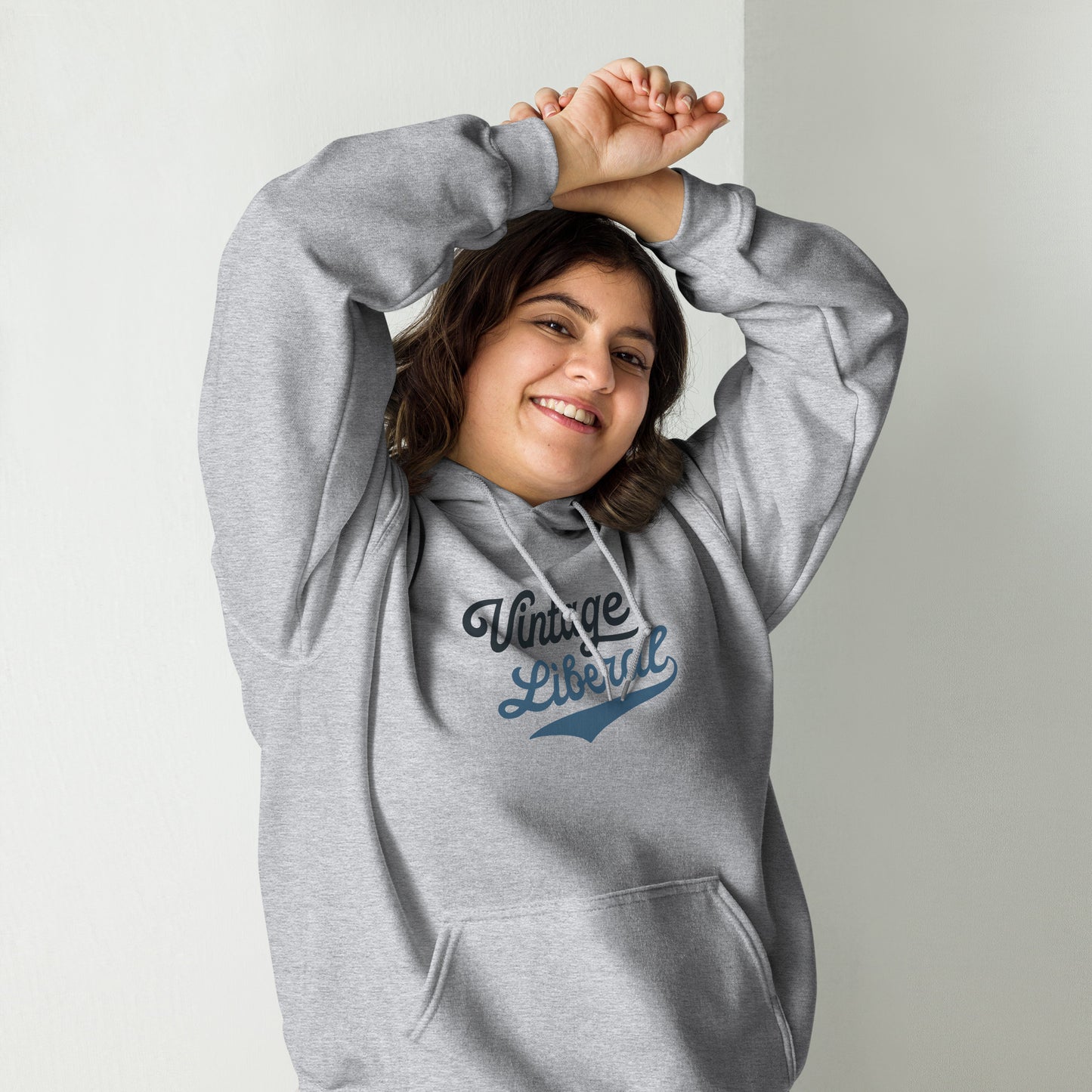 Vintage Liberal - Dark Logo - Hooded Sweatshirt