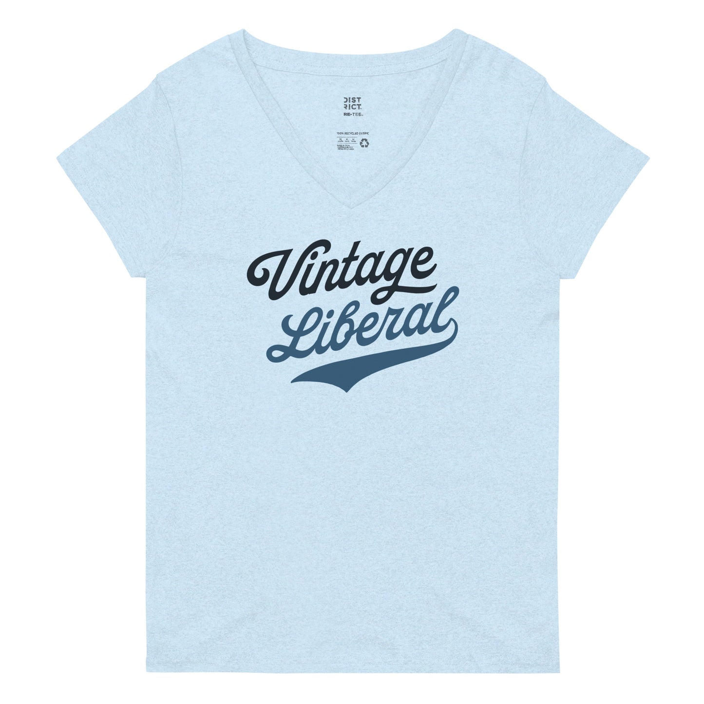 Vintage Liberal - Dark Logo - Women’s V-Neck Tee