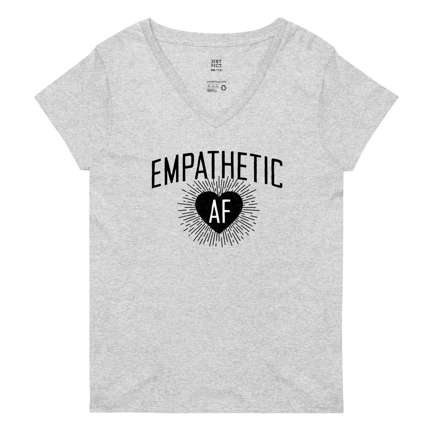 Empathetic AF - Dark Logo - Women’s V-Neck Tee