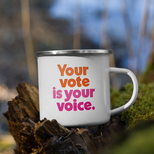 Your vote is your voice - Enamel Camp Mug