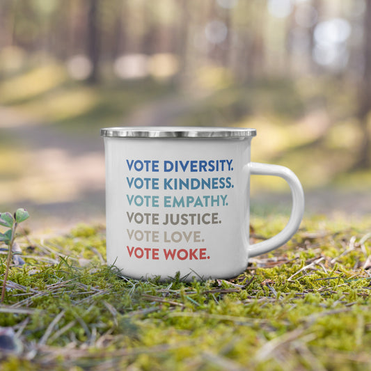 Voting Values - Enamel Camp Mug