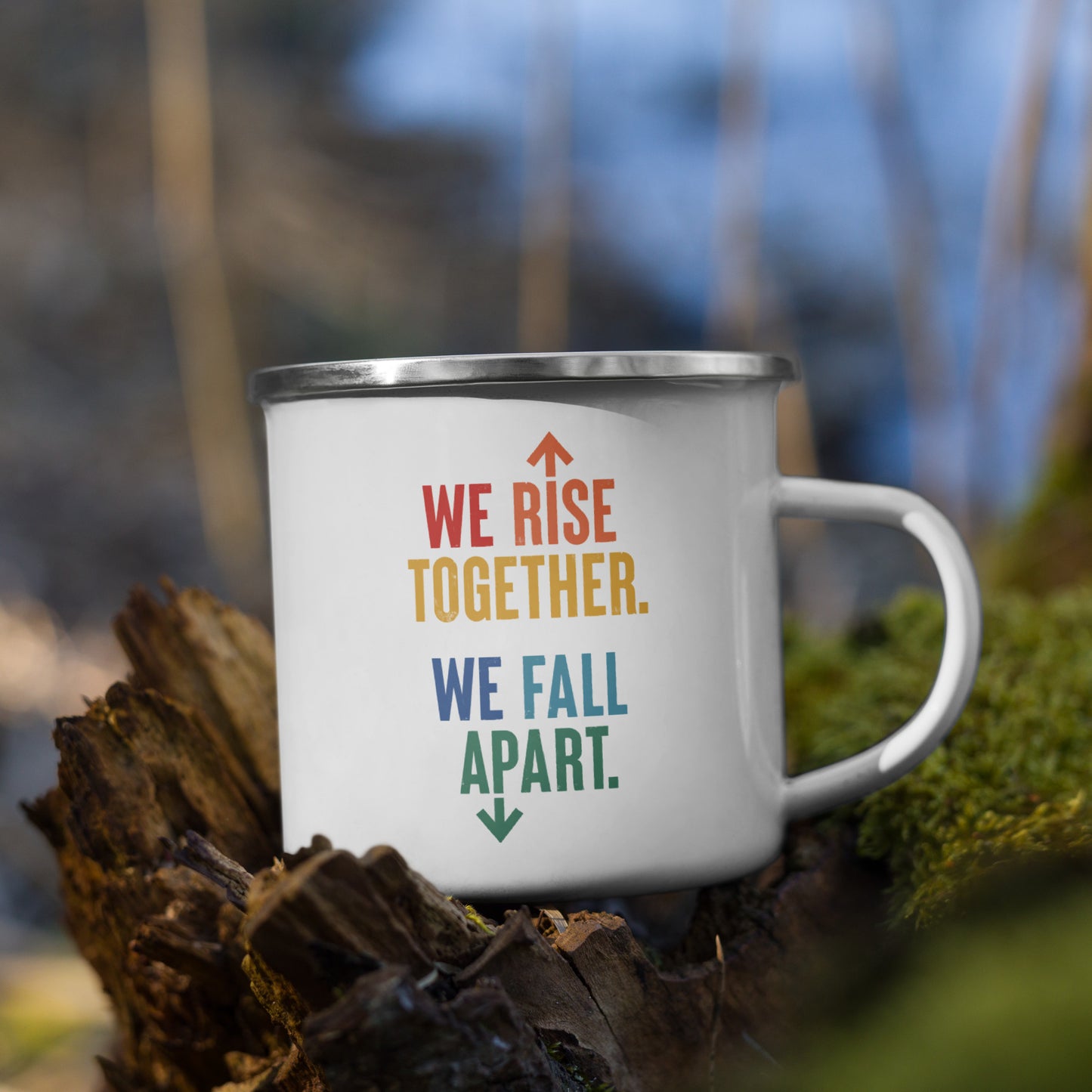 We Rise Together - Enamel Camp Mug