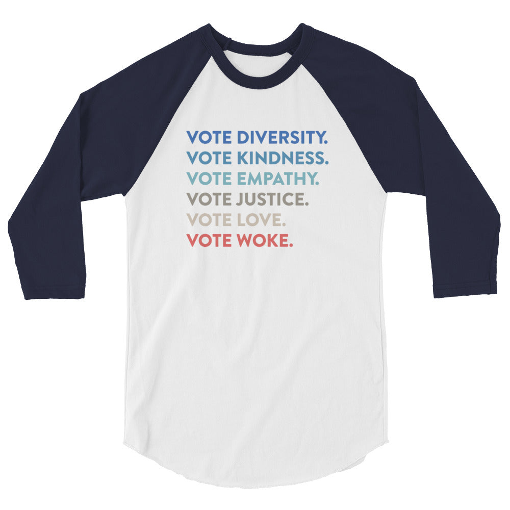 Voting Values - 3/4 Sleeve Shirt