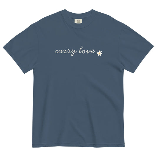 FINAL SALE - Medium - Carry Love - Men’s/Unisex Heavyweight Tee - Midnight