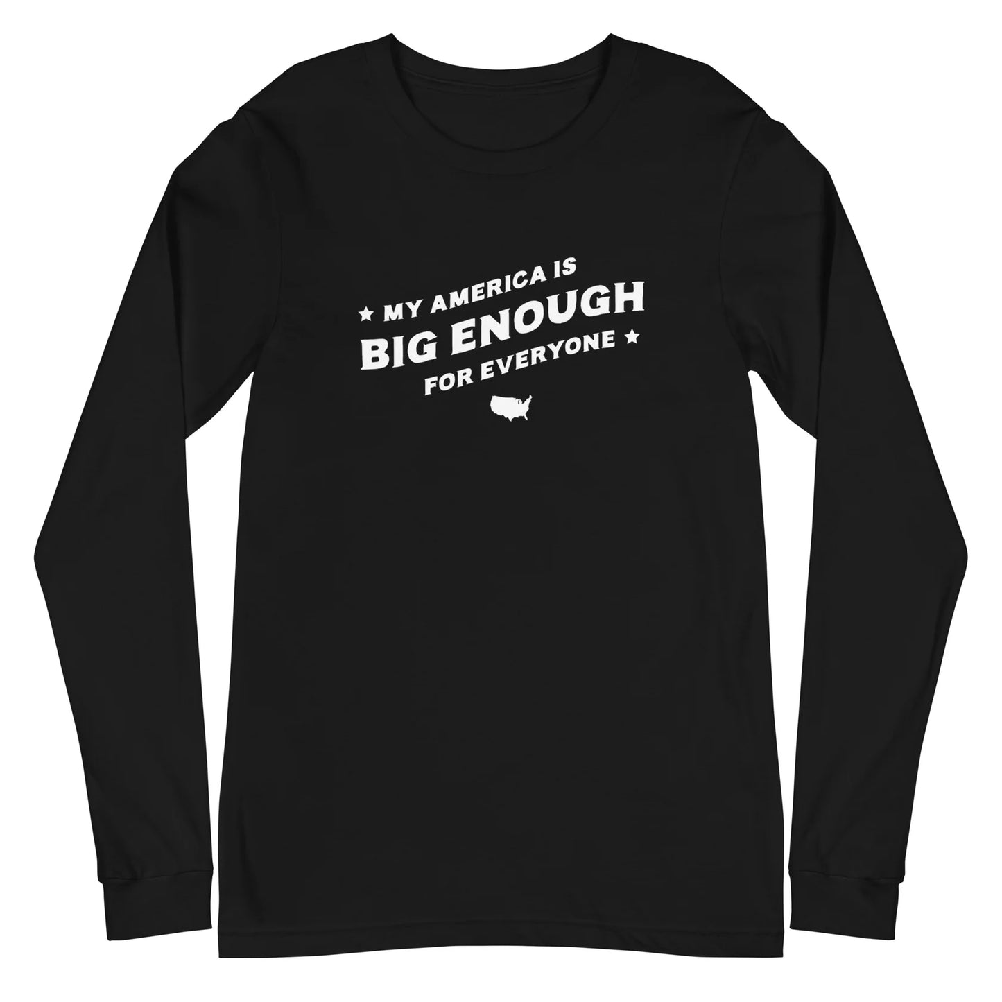 FINAL SALE - Size XL - My America - Unisex Long Sleeve Shirt - Black