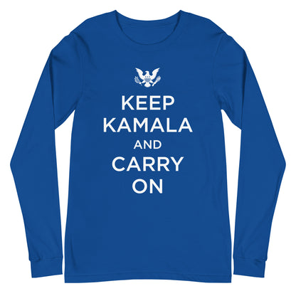 Keep Kamala and Carry On - Unisex Long Sleeve Shirt