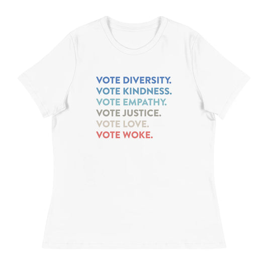 FINAL SALE - Size Large - Voting Values - Women’s Tee - White