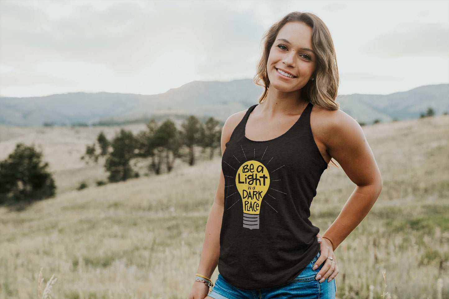 Be a Light - Women's Racerback Tank