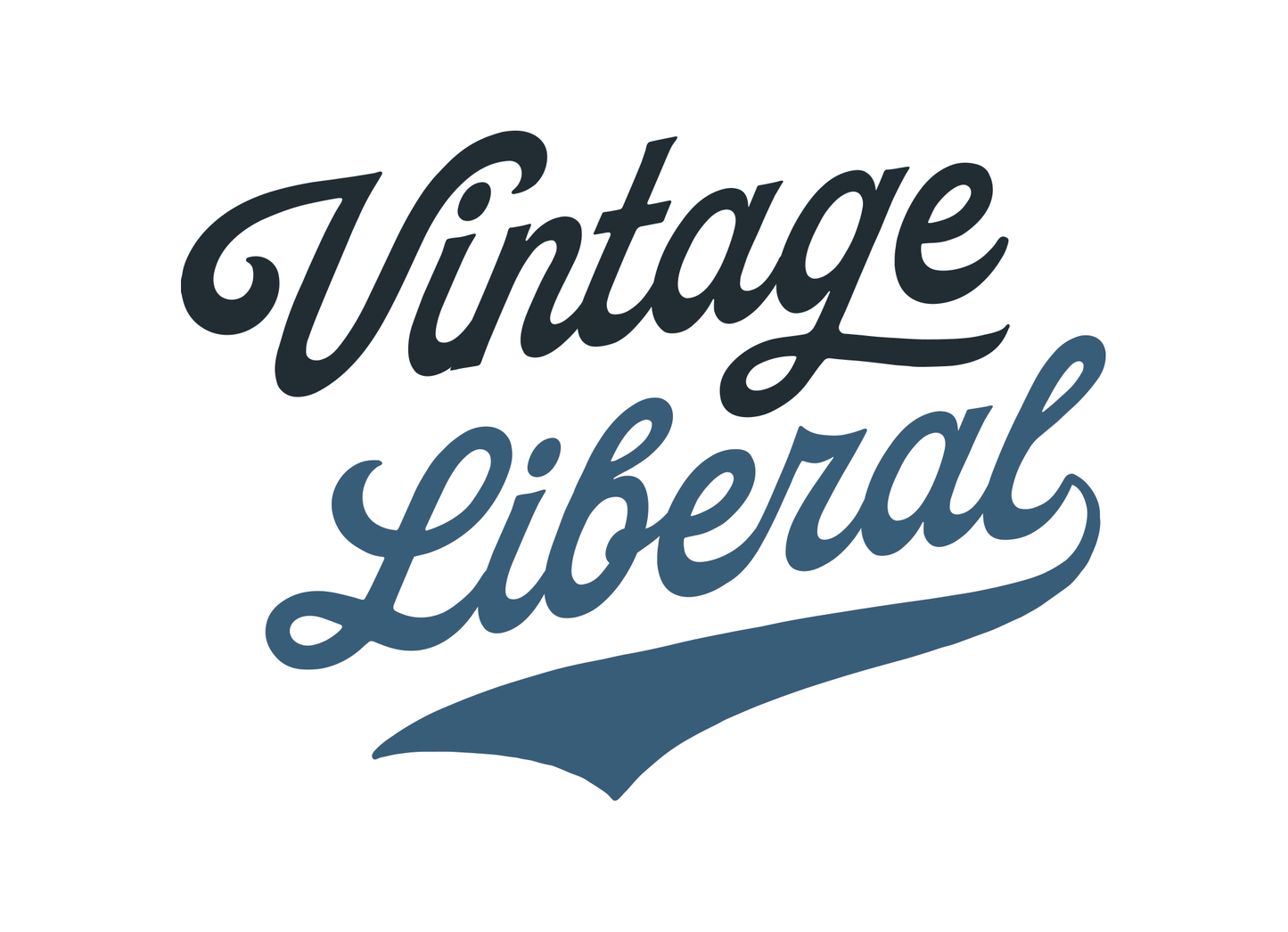 Vintage Liberal - Dark Logo - 3/4 Sleeve Shirt