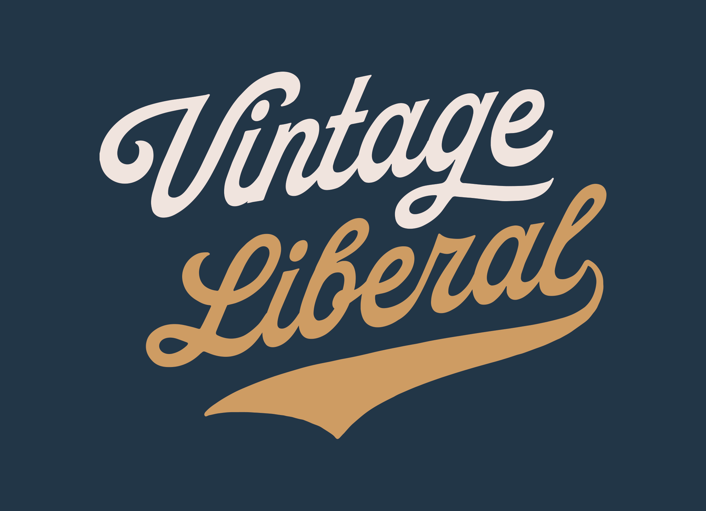 Vintage Liberal - Light Logo - Hooded Sweatshirt