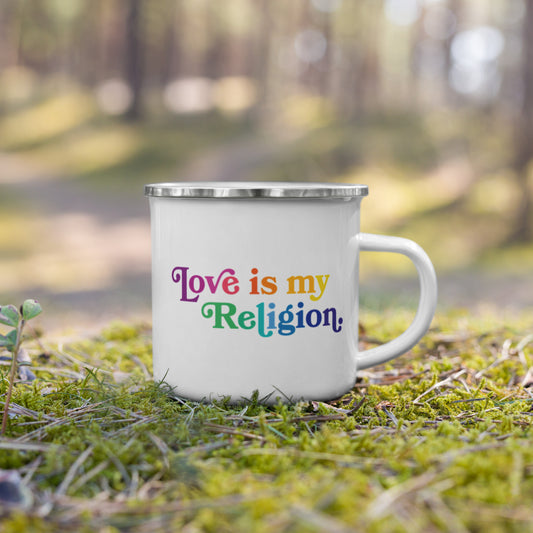 Love is My Religion - Enamel Camp Mug