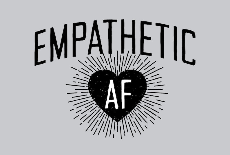 Empathetic AF - Dark Logo - Women’s V-Neck Tee