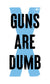 Guns Are Dumb - Dark Logo - Women’s V-Neck Tee
