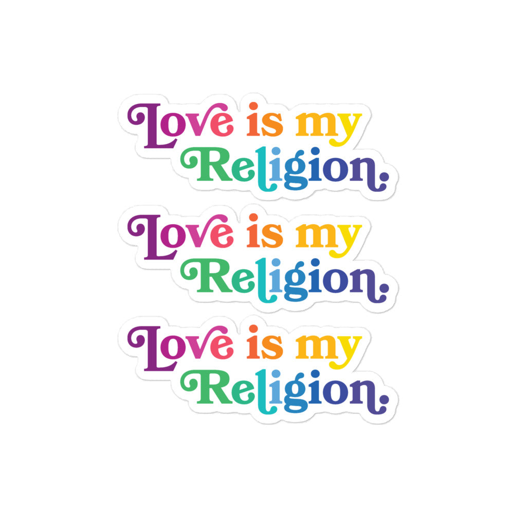 Love is My Religion - 3 Sticker Pack – Pavlovitz Design