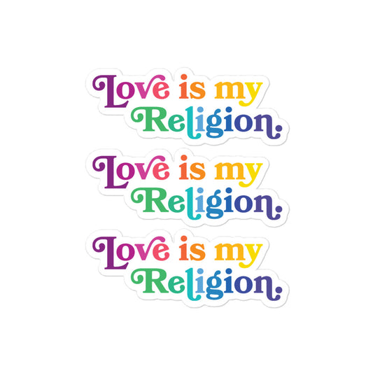 Love is My Religion - 3 Sticker Pack