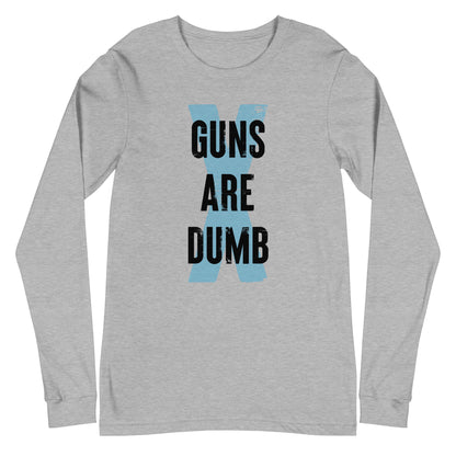 Guns Are Dumb - Dark Logo - Unisex Long Sleeve Shirt